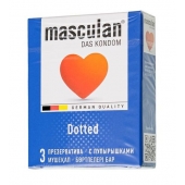 Презервативы с пупырышками Masculan Dotted - 3 шт. - Masculan - купить с доставкой в Нефтекамске