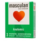 Презервативы анатомической формы Masculan Anatomic - 3 шт. - Masculan - купить с доставкой в Нефтекамске