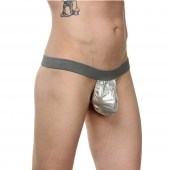 Мужские серебристые трусы-стринги - La Blinque купить с доставкой Мужские серебристые трусы-стринги - La Blinque купить с доставкой