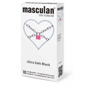 Ультрапрочные презервативы Masculan Ultra Safe Black - 10 шт. - Masculan - купить с доставкой в Нефтекамске