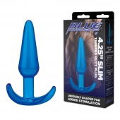 Голубая анальная пробка Slim Tapered Butt Plug - 10,8 см. - BlueLine