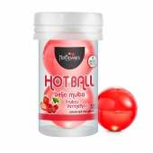 Лубрикант на масляной основе Hot Ball Beija Muito с ароматом ягод (2 шарика по 3 гр.) - HotFlowers - купить с доставкой в Нефтекамске