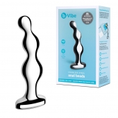Стальной анальный фаллоимитатор для простаты Stainless Steel Anal Beads - 13 см. - b-Vibe - в Нефтекамске купить с доставкой