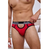 Красные мужские трусы-брифы с вырезом - Darkzone купить с доставкой Красные мужские трусы-брифы с вырезом - Darkzone купить с доставкой