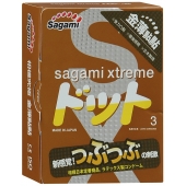Презервативы Sagami Xtreme FEEL UP с точечной текстурой и линиями прилегания - 3 шт. - Sagami - купить с доставкой в Нефтекамске