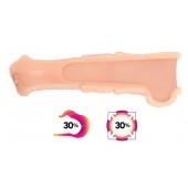 Телесная фантазийная насадка на член Cock Sleeve Size M - KOKOS - в Нефтекамске купить с доставкой