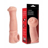 Телесная фантазийная насадка на член Cock Sleeve Size L - KOKOS - в Нефтекамске купить с доставкой