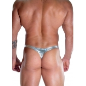 Серебристые блестящие трусы-тонги - Don Moris купить с доставкой Серебристые блестящие трусы-тонги - Don Moris купить с доставкой