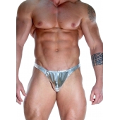 Серебристые блестящие трусы-тонги - Don Moris купить с доставкой Серебристые блестящие трусы-тонги - Don Moris купить с доставкой
