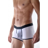 Белые полупрозрачные трусы-боксеры с контрастной отделкой - Don Moris купить с доставкой Белые полупрозрачные трусы-боксеры с контрастной отделкой - Don Moris купить с доставкой