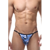 Синие камуфляжные трусы-танга - Don Moris купить с доставкой Синие камуфляжные трусы-танга - Don Moris купить с доставкой