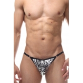 Мужские серебристые трусы-танга с принтом - Don Moris купить с доставкой Мужские серебристые трусы-танга с принтом - Don Moris купить с доставкой