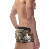 Мужские золотистые трусы-боксеры с принтом - Don Moris купить с доставкой Мужские золотистые трусы-боксеры с принтом - Don Moris купить с доставкой