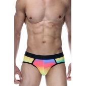 Разноцветные мужские трусы с пикантными вырезами сзади - Don Moris купить с доставкой Разноцветные мужские трусы с пикантными вырезами сзади - Don Moris купить с доставкой