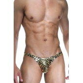 Мужские золотистые трусы-слипы с черными буквами - Don Moris купить с доставкой Мужские золотистые трусы-слипы с черными буквами - Don Moris купить с доставкой