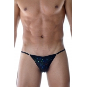 Черные мужские трусы-танга с разноцветными блестящими звездочками - Don Moris купить с доставкой Черные мужские трусы-танга с разноцветными блестящими звездочками - Don Moris купить с доставкой