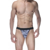 Бело-черные мужские трусы-стринги с узором - Don Moris купить с доставкой Бело-черные мужские трусы-стринги с узором - Don Moris купить с доставкой