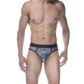 Серебристые блестящие мужские трусы-стринги - Don Moris купить с доставкой Серебристые блестящие мужские трусы-стринги - Don Moris купить с доставкой