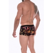 Черные трусы-боксеры с разноцветным блестящим принтом - Don Moris купить с доставкой Черные трусы-боксеры с разноцветным блестящим принтом - Don Moris купить с доставкой