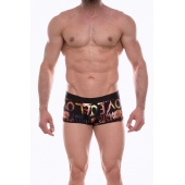 Черные трусы-боксеры с разноцветным блестящим принтом - Don Moris купить с доставкой Черные трусы-боксеры с разноцветным блестящим принтом - Don Moris купить с доставкой