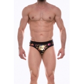 Черные мужские трусы-джоки с блестящим принтом - Don Moris купить с доставкой Черные мужские трусы-джоки с блестящим принтом - Don Moris купить с доставкой