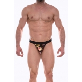 Черные мужские трусы-тонги с блестящими надписями - Don Moris купить с доставкой Черные мужские трусы-тонги с блестящими надписями - Don Moris купить с доставкой