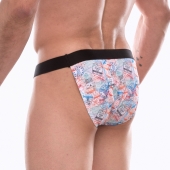 Мужские трусы-танга с принтом в виде цветных штампов - Don Moris купить с доставкой Мужские трусы-танга с принтом в виде цветных штампов - Don Moris купить с доставкой