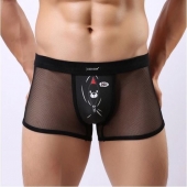 Мужские трусы-боксеры из сетки Cockcon Unzip-Me Boxer с пикантным принтом - Cockcon купить с доставкой Мужские трусы-боксеры из сетки Cockcon Unzip-Me Boxer с пикантным принтом - Cockcon купить с доставкой