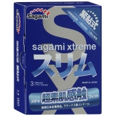 Розовые презервативы Sagami Xtreme FEEL FIT 3D - 3 шт. - Sagami - купить с доставкой в Нефтекамске