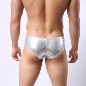 Серебристые мужские трусы-брифы с кольцом - WowHomme купить с доставкой Серебристые мужские трусы-брифы с кольцом - WowHomme купить с доставкой