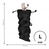 Черный мешочек для хранения игрушек Treasure Bag L - Satisfyer - купить с доставкой в Нефтекамске