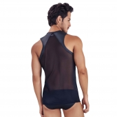 Черная прозрачная мужская майка Audacy Tank Top - Clever Masculine Underwear купить с доставкой Черная прозрачная мужская майка Audacy Tank Top - Clever Masculine Underwear купить с доставкой