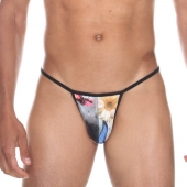 Темно-серые мужские трусы-стринги с принтом - Cosmos Colors купить с доставкой Темно-серые мужские трусы-стринги с принтом - Cosmos Colors купить с доставкой