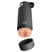 Серый мастурбатор в виде бутылки F*ck Flask - Pipedream - в Нефтекамске купить с доставкой