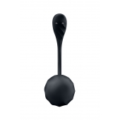 Черное виброяйцо Ribbed Petal с пультом ДУ - Satisfyer в Нефтекамске Черное виброяйцо Ribbed Petal с пультом ДУ - Satisfyer