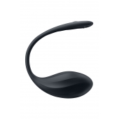 Черное виброяйцо Ribbed Petal с пультом ДУ - Satisfyer в Нефтекамске Черное виброяйцо Ribbed Petal с пультом ДУ - Satisfyer