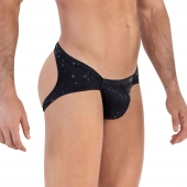 Черные трусы-джоки со звездочками Illusion Jockstrap - Clever Masculine Underwear купить с доставкой