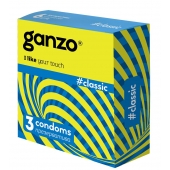 Классические презервативы с обильной смазкой Ganzo Classic - 3 шт. - Ganzo - купить с доставкой в Нефтекамске
