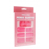 Набор из 7 розовых насадок на пенис ONE-A-DAY PENIS SLEEVES PINK - Seven Creations - в Нефтекамске купить с доставкой