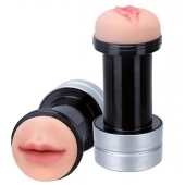 Двусторонний мастурбатор REALSTUFF 2 IN 1 HUMMER MOUTH   VAGINA - ротик и вагина - Dream Toys - в Нефтекамске купить с доставкой