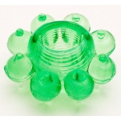Зеленое эрекционное кольцо-цветок - Toyfa Basic - в Нефтекамске купить с доставкой Зеленое эрекционное кольцо-цветок - Toyfa Basic - в Нефтекамске купить с доставкой
