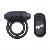 Черное эрекционное виброкольцо 28X Remote Control Vibrating Cock Ring   Bullet - XR Brands - в Нефтекамске купить с доставкой