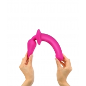 Ярко-розовый двусторонний фаллоимитатор Switch Plug-In Semi-Realistic Size L - Strap-on-me купить с доставкой в интернет-магазине Orgasmix в Нефтекамске Ярко-розовый двусторонний фаллоимитатор Switch Plug-In Semi-Realistic Size L - Strap-on-me