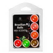 Набор из 6 шариков с ароматизированными массажными маслами Brazilian Balls - Secret Play - купить с доставкой в Нефтекамске