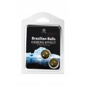 Набор из 2 шариков с массажным маслом Brazilian Balls с ледяным эффектом - Secret Play - купить с доставкой в Нефтекамске