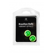 Набор из 2 шариков с массажным маслом Brazilian Balls с эффектом вибрации - Secret Play - купить с доставкой в Нефтекамске