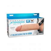 Полый страпон на ремнях 8’’ Hollow Silicone Strap-on - Pipedream - купить с доставкой в Нефтекамске