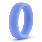 Голубое люминесцентное кольцо Silicone Glo Cock Ring - Blush Novelties - в Нефтекамске купить с доставкой