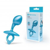 Голубая анальная пробка для массажа простаты Bulb Silicone Prostate Plug - 10,7 см. - b-Vibe - в Нефтекамске купить с доставкой