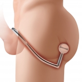 Кольцо на пенис с анальным стимулятором Stainless Steel Anal Hook   Cock Ring - BlueLine - в Нефтекамске купить с доставкой